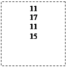 : 11&#13;&#10;17&#13;&#10;11&#13;&#10;15&#13;&#10;